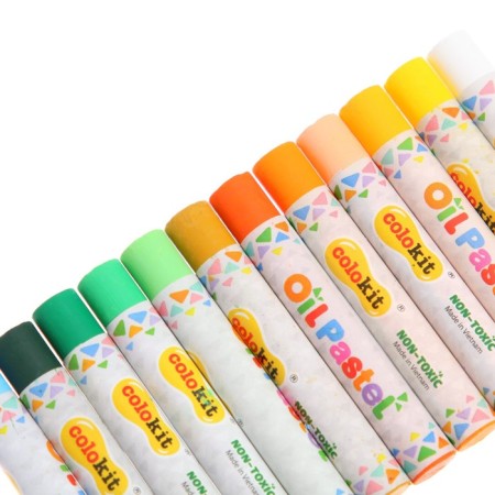 Oil pastel with Colokit holder, 24 colors, 8.5x58 mm, round case, sharpener in the set-3