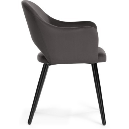 STULL OF A METALLARCAS APRA Metal/velor, black/graphite 57x57x81 cm-2