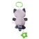 Raccoon rattle, musical, suspended, gray color