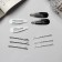 Invisibility for hair "Bridget" (set 12 pcs) 5 cm, black and white
