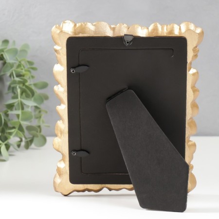 Photo frame Polystone 10x15 cm "Leaflets" gold 21x16 cm-3