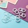 Hair elastic band "Fleeca" (set of 110 pcs ± 10) 2 cm, white