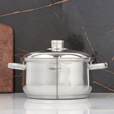 Gretta pan, 3.4 l, d = 20 cm, capsule, metal cover, induction-6