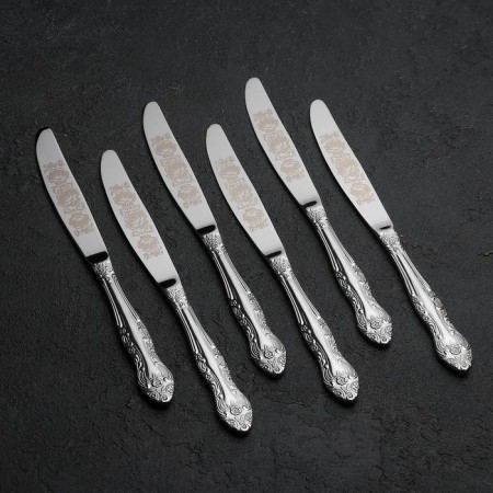 A set of cutlery "Troika", 24 items, art painting, decorative box-6
