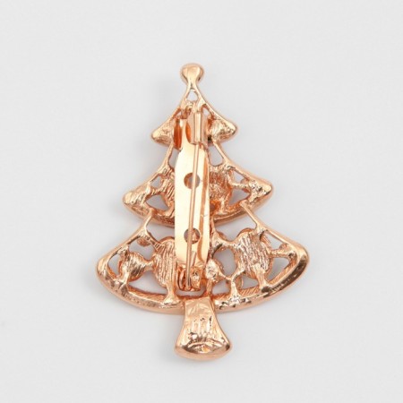 New Year's Brooch "Emergency Christmas tree", colored in gold-3
