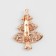 New Year's Brooch "Emergency Christmas tree", colored in gold