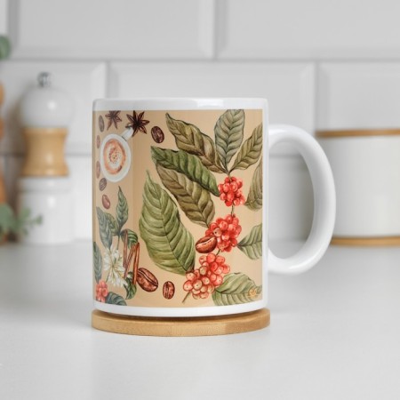 Sublimation mug "Coffee turns the day into good", with application-3