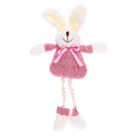 Soft toy "Bunny with a bow" on a suspension, color mix-2