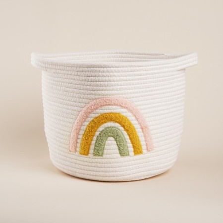 Basket for storing manual weaving rainbow, size 30x40x25 cm