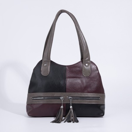 Bag-tout on zipper, dark red color