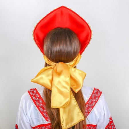 Kokoshnik "Pavlovo-Posad pattern", with flowers-1