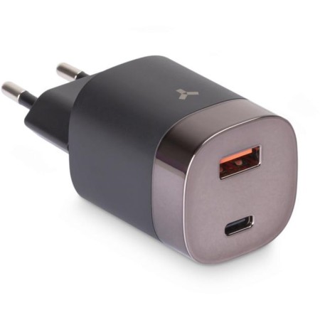 Network charger AcCESSTYLE AMETHYST 33WCA, USB, TYPEC, 33W, fast charging, black-1