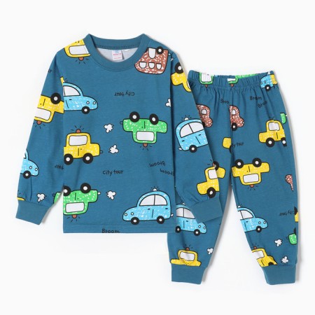 Pajamas for boys, jeans/cars, height 98 cm