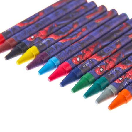 Wax pencils, set of 12 colors, spider-man-3
