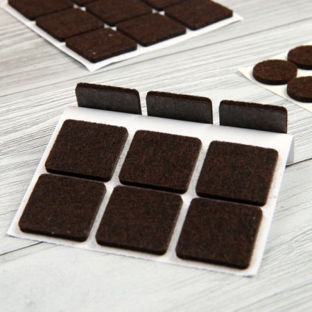Furniture tundra, 25 x 25 mm, square, brown, 18 pcs.-6