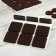 Furniture tundra, 25 x 25 mm, square, brown, 18 pcs.