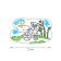 Developing puzzle "Funny animals", 4 puzzles, 2 in 1