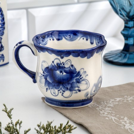 Cup "Chamomile", Gzhel, Porcelain, 200 ml, 9 cm-1