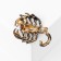 Brooch "Scorpio", black color in gold