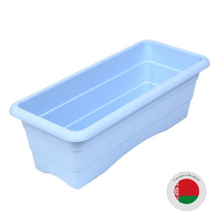 Box for flowers 6 l, 40 x 16/10 x 14 cm, blue-4