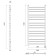 Domoterm electric heated towel rail "Medea" P15, 500x1200 mm, right, bronze