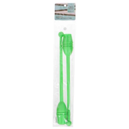Bulas for rhythmic gymnastics inserted Grace Dance, 35 cm, green color-7