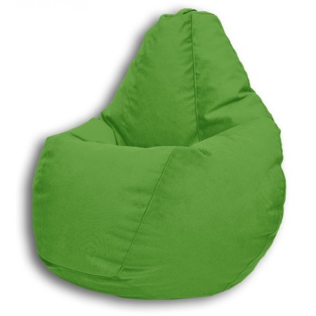Mear-bag “Pear” Positive Real a, size m, diameter 70 cm, height 90 cm, velor, green color-1