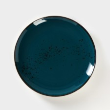 Ceramic “turquoise” plate, d = 27 cm