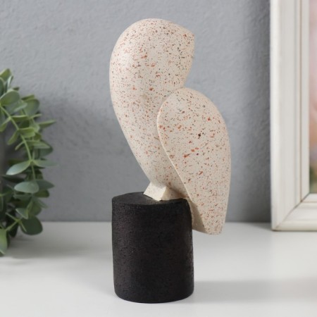 Souvenir Polystone "Owl - the ordinary of the siphu - under the wing" Sand 7.2x7.2x23.8 cm-2