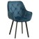 Kvinta chair, velor tenerife ocean / Black metal