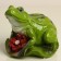Garden figure "Frog with lotus" Malaya 18x18cm