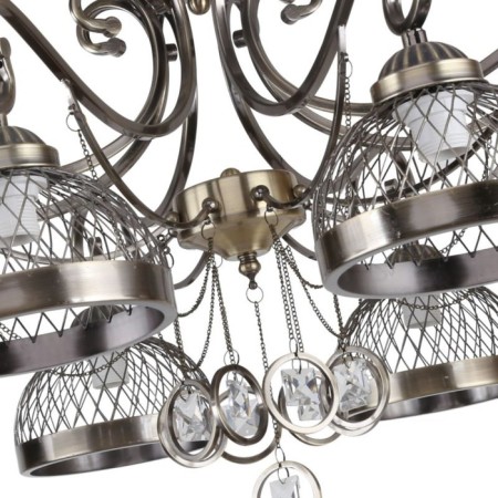Ceiling chandelier lori 8xe27 60W, size 75x75x41 cm, color antique bronze-1