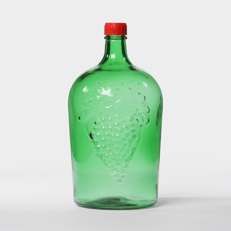 Glass bottle "Call", 5 l, green color