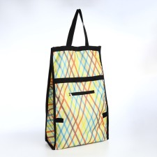 Folding bag on Velcro, 2 wheels, colorful color