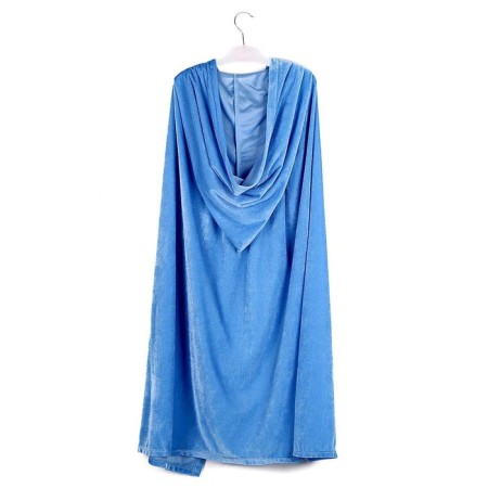 Carnival cloak for children, Blue plush, length 95 cm-2