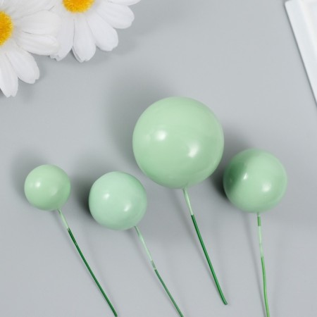 Decor for creativity "Mint balls" d = 2; 3; 3.5 and 4 cm set 20 pcs-1