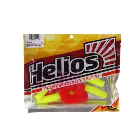 Helios Credo Double Tail Acid Lemon & Red, 9 cm, 5 pcs. (HS-28-029)-1