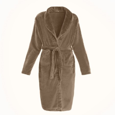 Lovelife "Cozy" robe color gray-brown, size S, microfiber, 100% p/e, 250 g/m2-4