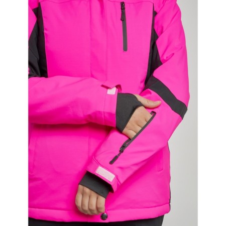 Ski jacket women's winter, size 44, pink color-5