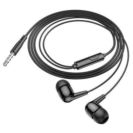 Hoco M97 headphones, wired, vacuum, microphone, 1.2 m, black-3