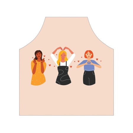Apron kitchen with a photocrint “Recognition of love”, adjustable, size OS-2