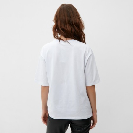 Women's T-shirt with Kulika Minaku Regular Fit: White color, rn 50-3