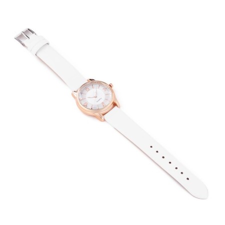 Women's watch, D-3.4 cm, white strap-3