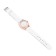 Women's watch, D-3.4 cm, white strap