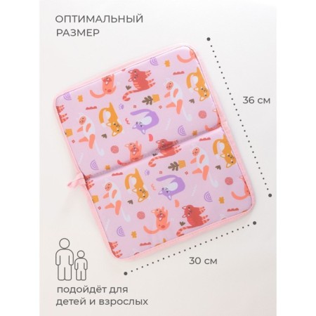 Garbage rug, "cats", 30x36 cm, for retraining, pink-8