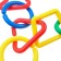 Developing toy "chain", 6 elements, mix, crumb I