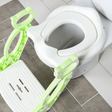 Children's lining - seat on the toilet "cat", green color-1