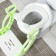 Children's lining - seat on the toilet "cat", green color