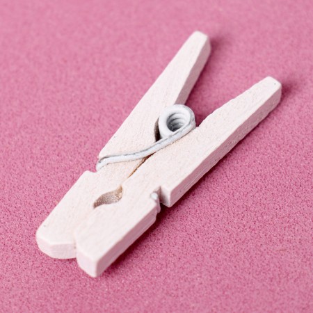 A set of clothespins for the decor "Classic", 50 pcs., 1pc. - 2.5 cm, gray and white-2