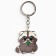 Acrylic key -keychain "I am bringing happiness and luck", 9.7 x 4.5 cm